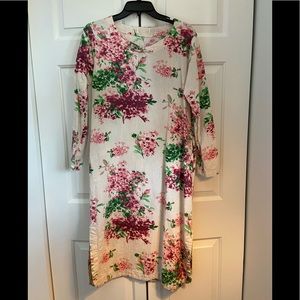 Beautiful Floral Linen Dress
